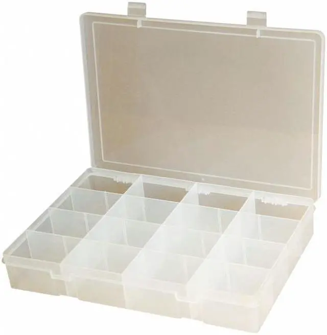Alt view image 3 of 3 - DURHAM MFG LP16-CLEAR Compartment Box with 16 compartments, Plastic, 2-5/16" H