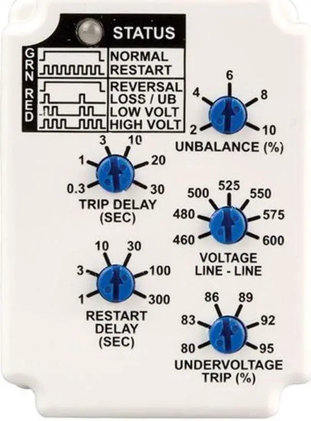 Alt view image 3 of 4 - MACROMATIC PMP575 3 Phase Monitor Relay,SPDT,600VAC,8 Pin