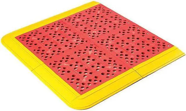 Alt view image 3 of 6 - WEARWELL 546 Interlocking Drainage Mat Kit, 5/8 in Thickness, 30 in L, Red