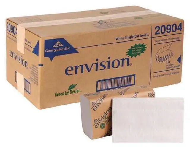 Alt view image 18 of 18 - GEORGIA-PACIFIC 20904 Envision White Paper Towels, Single Fold,  16 Pack, 250