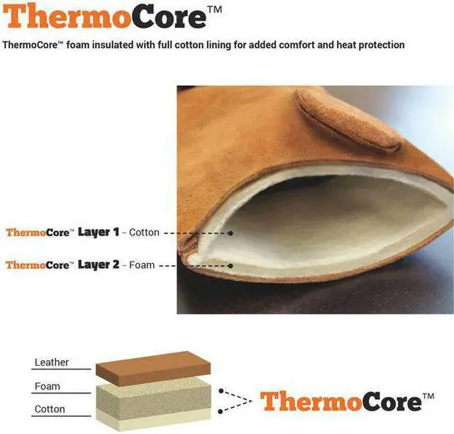 Alt view image 5 of 5 - STEINER P750-L Welding Gloves, Gauntlet Cuff, Straight Thumb, Pigskin, L, 1 PR