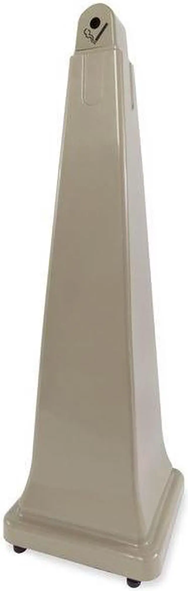 Alt view image 4 of 8 - Cigarette Receptacle,1 gal.,Tan RUBBERMAID FG257088BEIG