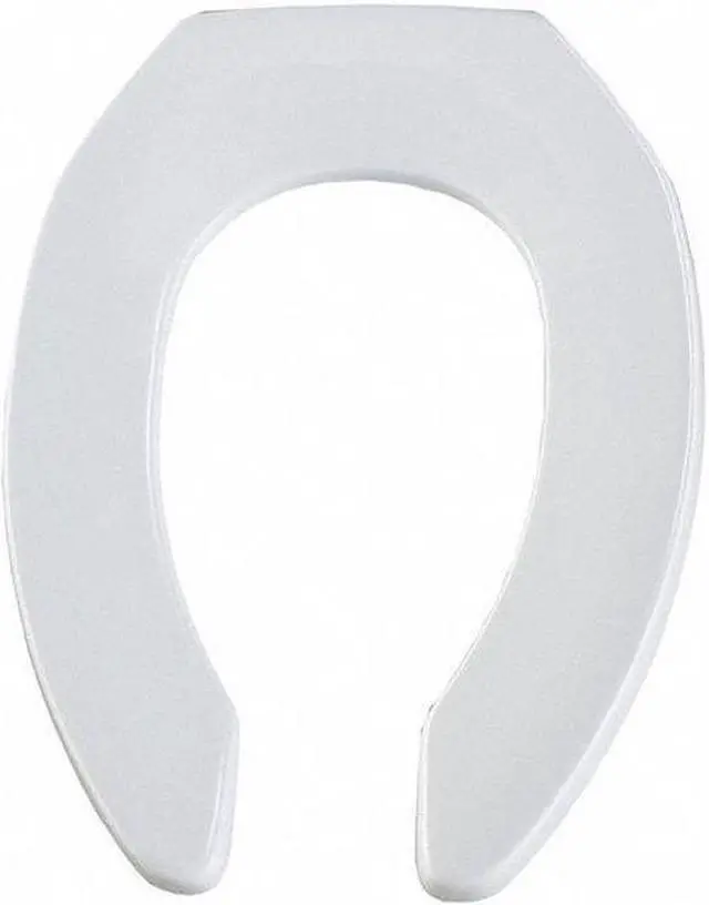Alt view image 4 of 4 - BEMIS 1955CT-000 Toilet Seat, Without Cover, Plastic, Elongated, White