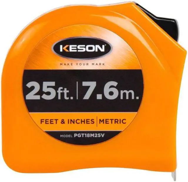 Alt view image 4 of 4 - KESON PGT18M25V 25 ft/7.5m Tape Measure, 1 in Blade