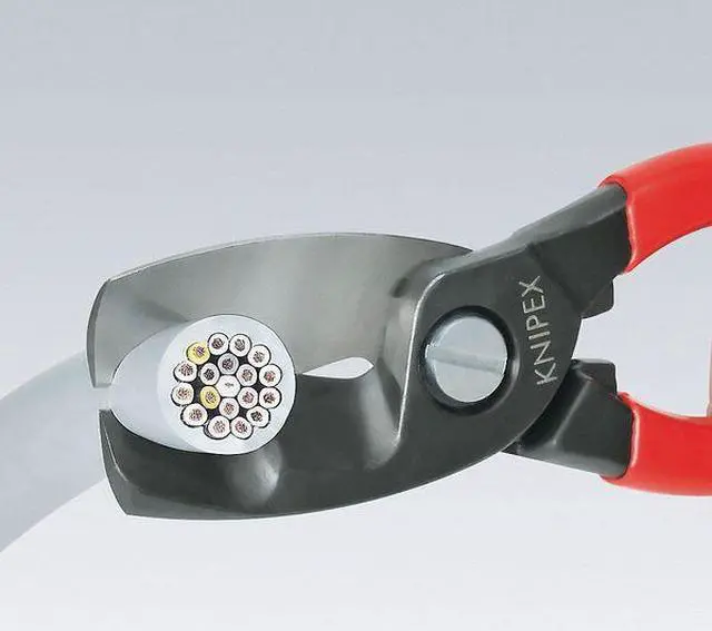 Alt view image 5 of 5 - KNIPEX 95 11 200 SBA 8" Cable Shear, Shear Cut