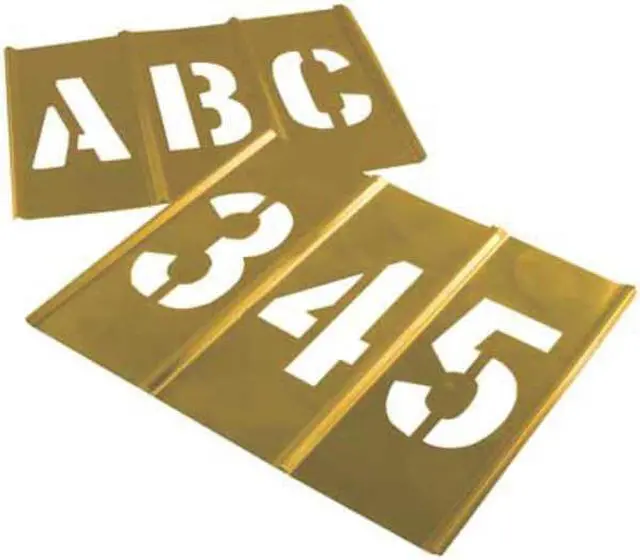 Alt view image 2 of 3 - C.H. HANSON 10008 Stencil Set,Numbers,Brass