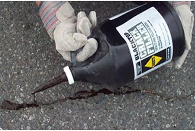 Alt view image 3 of 3 - SAKRETE 120039 Crack Filler, Bottle, Black, Blacktop Crack Filler