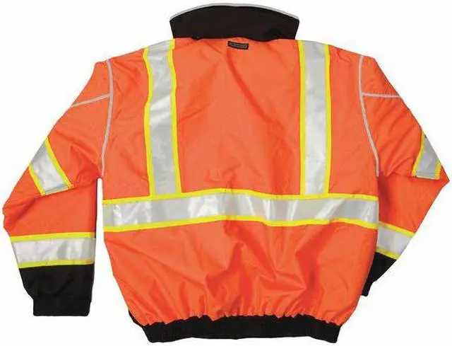 Alt view image 2 of 2 - KISHIGO JS120-L Large Hi -Vis Bomber Jacket, Orange