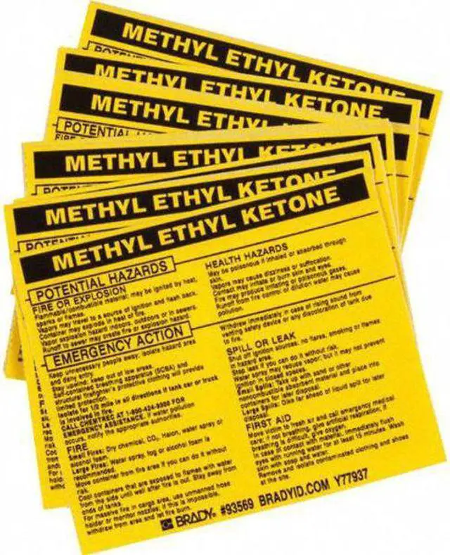 Alt view image 3 of 3 - BRADY 93569 Chemical Label,3-3/4inHx4-1/2inW,PK25