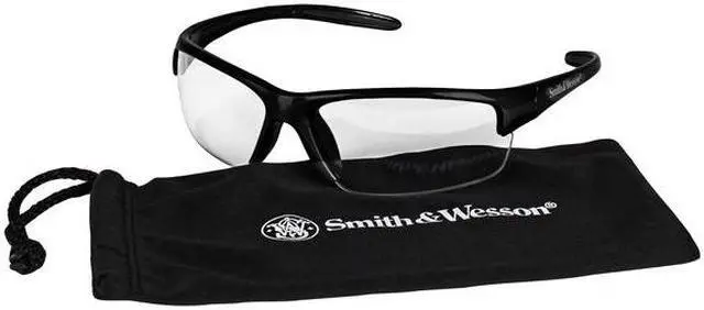 Alt view image 6 of 9 - SMITH & WESSON 21296 Safety Glasses, Wraparound Clear Polycarbonate Lens,