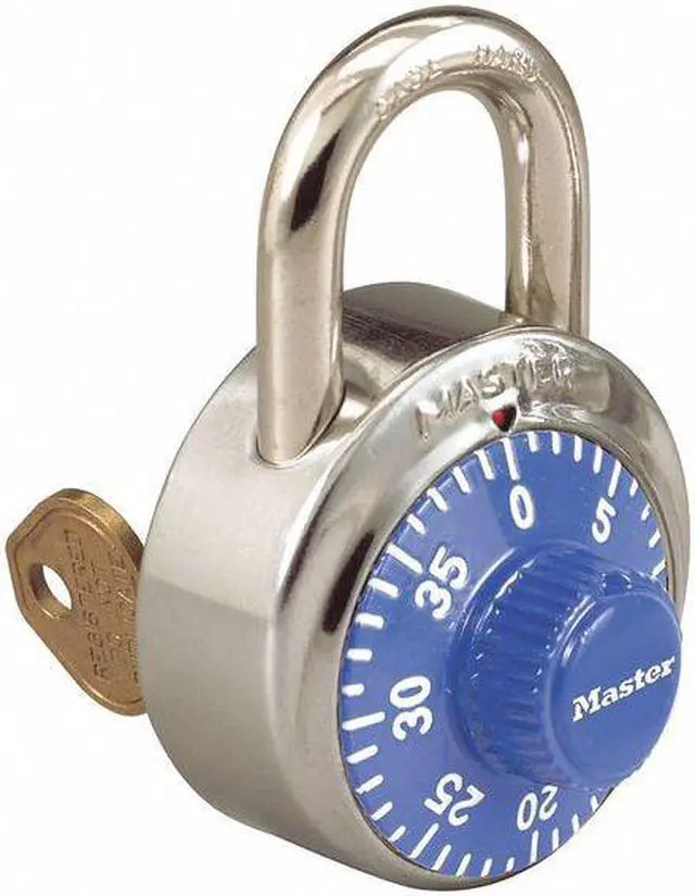 Alt view image 2 of 2 - MASTER LOCK 1525BLU Combination Padlock,Number of Dials 1