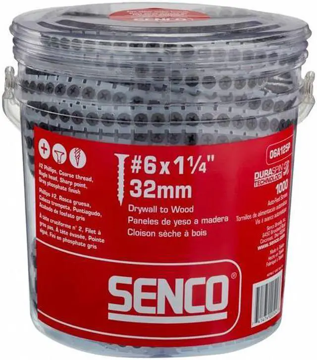 Alt view image 9 of 15 - SENCO 06A125P Screws,1-1/4 In,PK1000