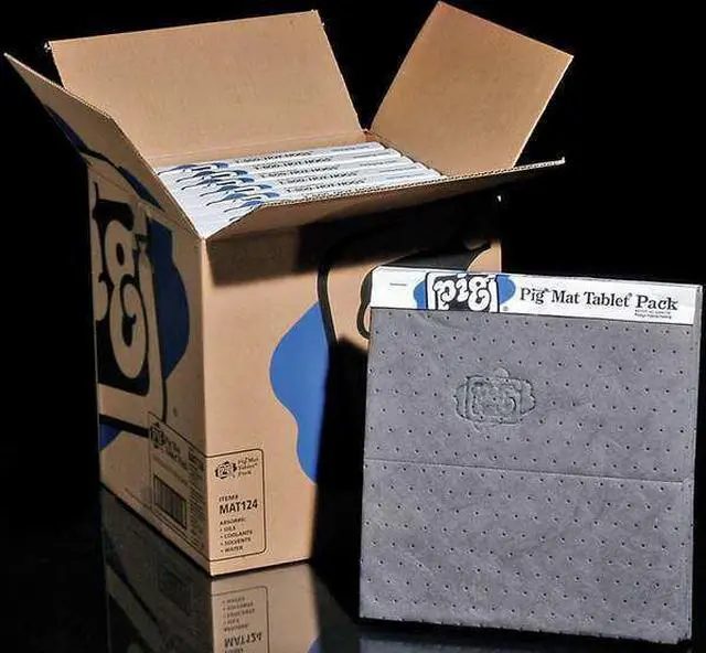 Alt view image 3 of 3 - PIG MAT124 Sorbent Pad, 13 gal, 14 in x 15 in, Universal, Gray, Polypropylene