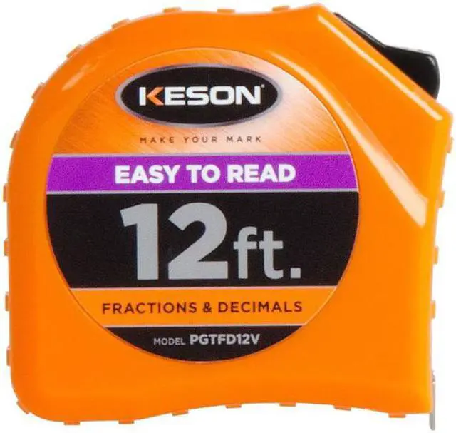Alt view image 4 of 4 - KESON PGTFD12V 12 ft Tape Measures, 5/8 in Blade