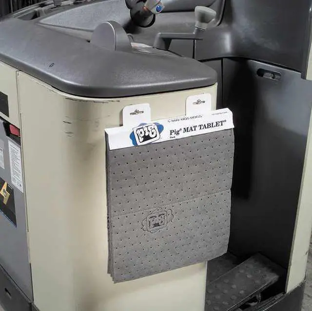 Alt view image 2 of 3 - PIG MAT124 Sorbent Pad, 13 gal, 14 in x 15 in, Universal, Gray, Polypropylene