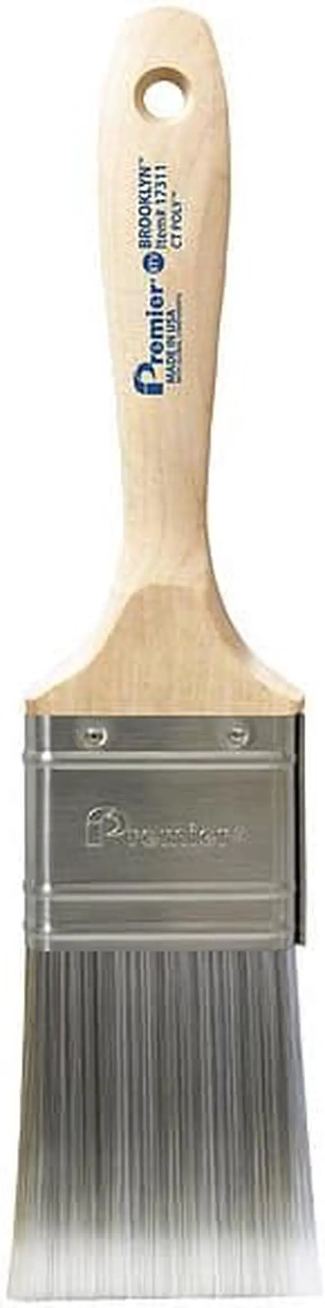 Alt view image 3 of 3 - PREMIER 17311 2" Flat Sash Soft, Polyester Bristle, Paint Brush, Hardwood Handle