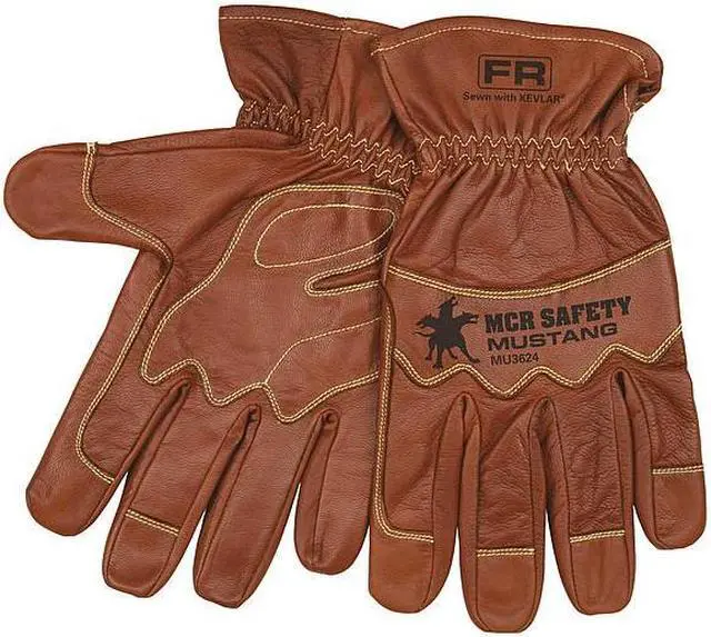 Alt view image 3 of 3 - MCR SAFETY MU3624L Leather Drivers Gloves, Goatskin ( Double Palm ), Shirred