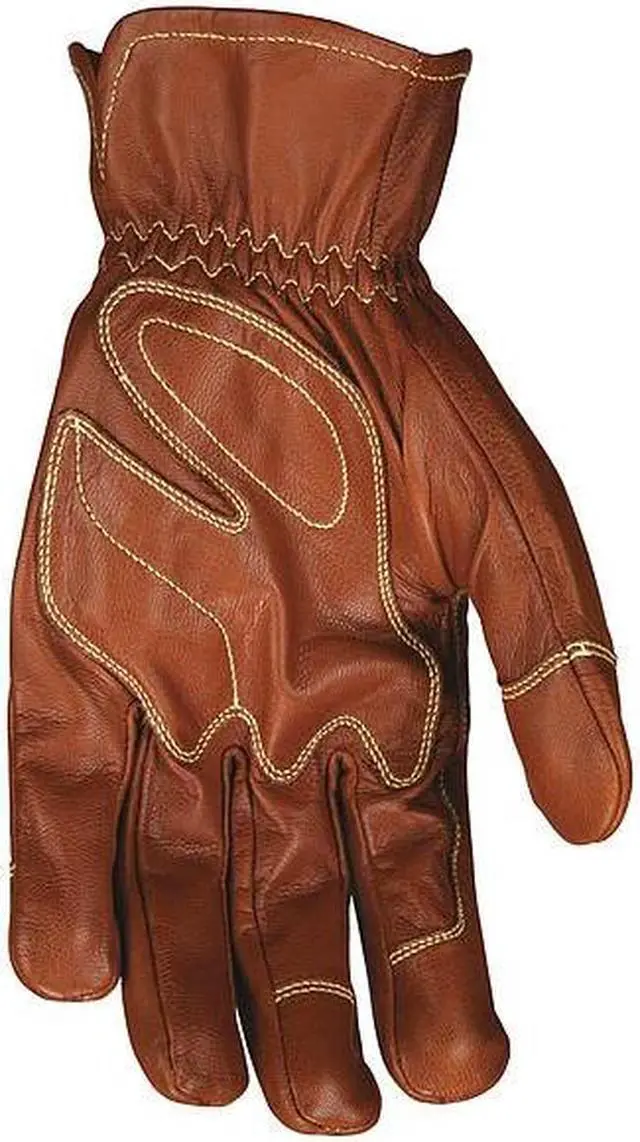 Alt view image 2 of 3 - MCR SAFETY MU3624L Leather Drivers Gloves, Goatskin ( Double Palm ), Shirred