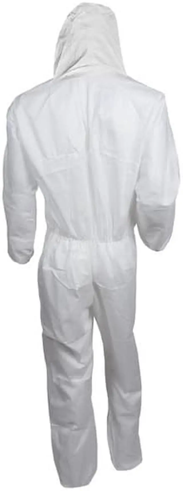 Alt view image 7 of 15 - Kimberly-Clark - 49113 - Hooded Disposable Coveralls with Elastic Cuff, White, L, SMS
