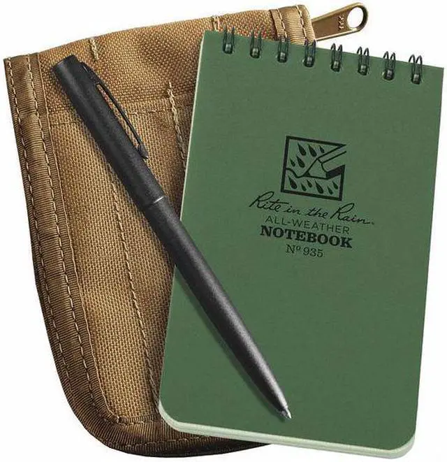 Alt view image 4 of 5 - Rite in the Rain 935KIT 3x5 Kit Green Book with Tan Cover