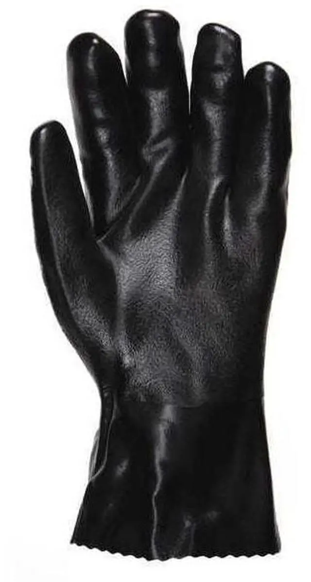 Alt view image 6 of 6 - Mcr Safety Chemical Resistant Gloves, Size L, 14"L, Black ,  12 PK Black  6524SJ