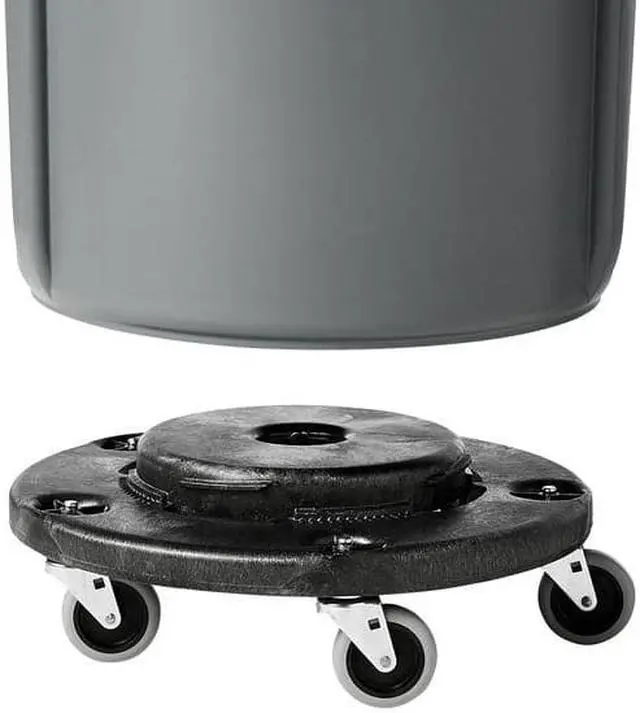 Alt view image 8 of 9 - RUBBERMAID FG264000BLA 250 lb.Container Dolly for 55 gal.
