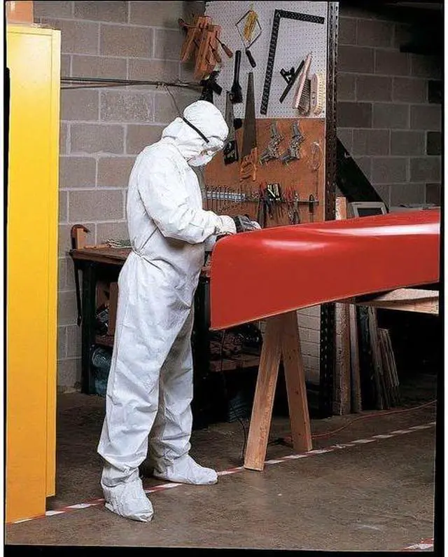 Alt view image 12 of 13 - Kimberly-Clark - 49104 - Collared Disposable Coveralls with Elastic Cuff, White, XL, SMS