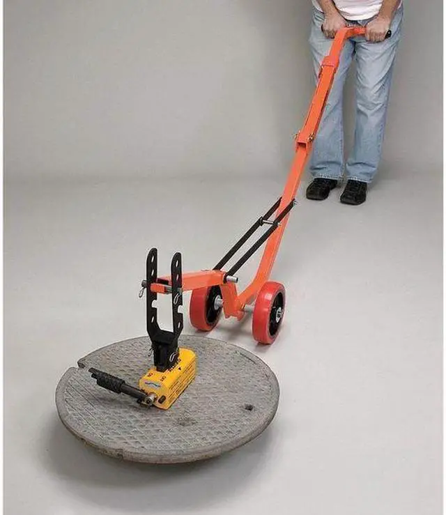 Alt view image 5 of 5 - ALLEGRO INDUSTRIES 9401-26A Aluminum Dolly and HD Magnet Lift Weight 900 lbs.