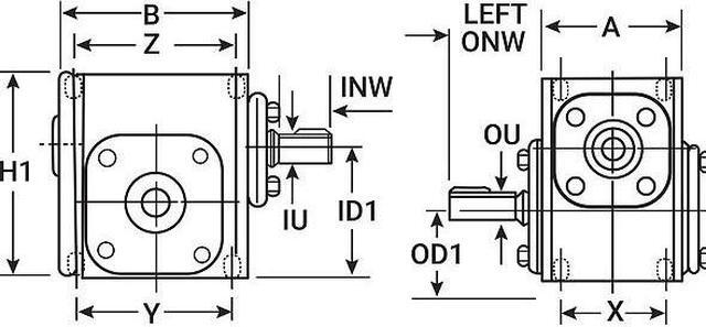 Alt view image 2 of 2 - BOSTON GEAR 724-60-G Speed Reducer, Indirect Drive, 60:1
