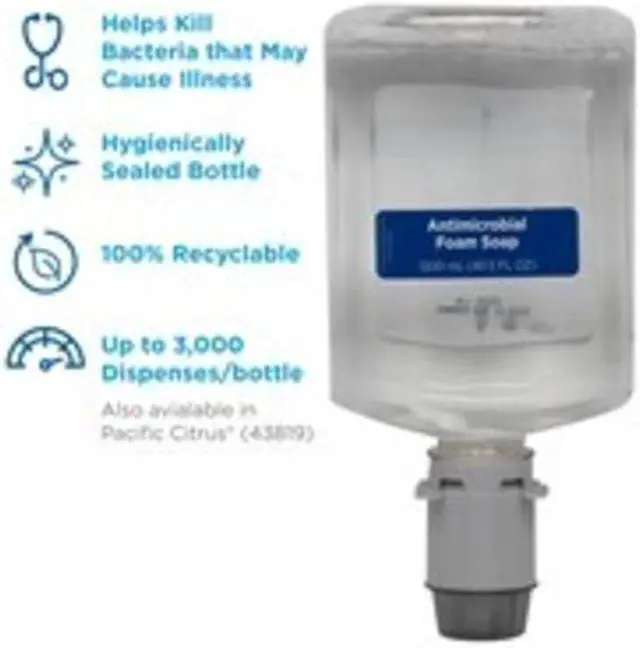 Alt view image 3 of 8 - Unscented,  Foam,  Hand Soap,  1200mL,  Cartridge,  Pacific Blue Ultra™,  PK 4