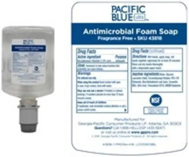 Alt view image 4 of 8 - Unscented,  Foam,  Hand Soap,  1200mL,  Cartridge,  Pacific Blue Ultra™,  PK 4