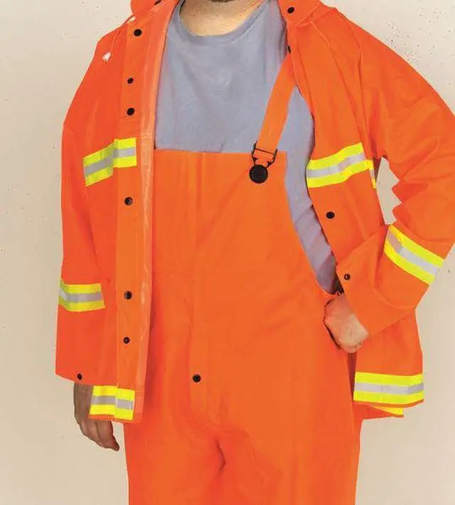 Alt view image 4 of 4 - Mcr Safety Rain Suit,Jacket/Bib,Class 1, Type O,M  2013RM