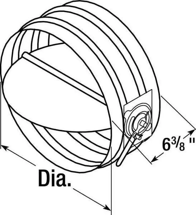 Alt view image 5 of 5 - DAYTON 2TFX9 Balancing Damper,Round, 10 In,Diameter