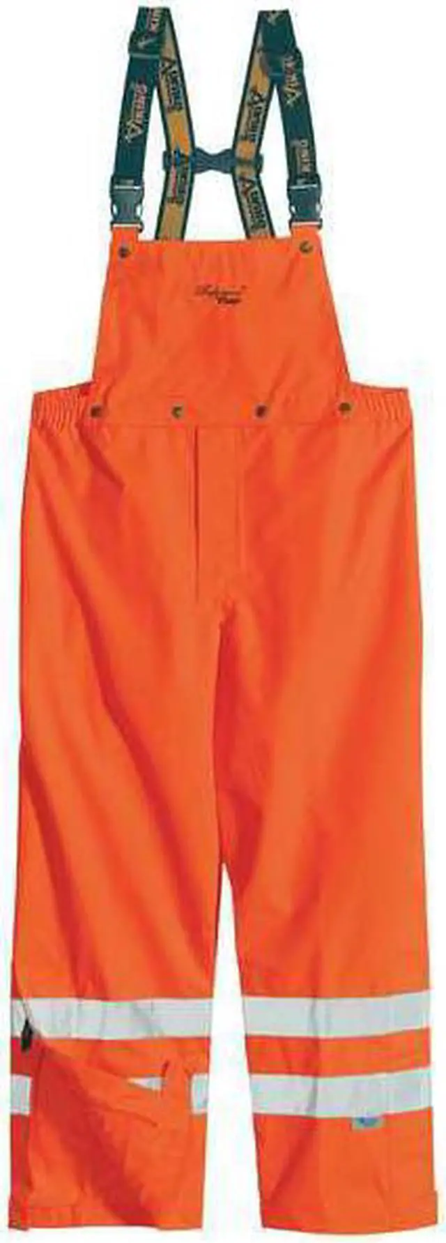 Alt view image 3 of 3 - VIKING D6329PO-XL Hi-Visibility Rain Bib Pants, Polyester, 32 1/2 in Inseam, 39