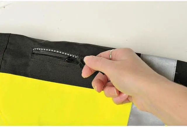 Alt view image 6 of 7 - OCCUNOMIX SP-BRJ-Y2X Breathable Rain Jacket w/Hood,Yellow,2XL