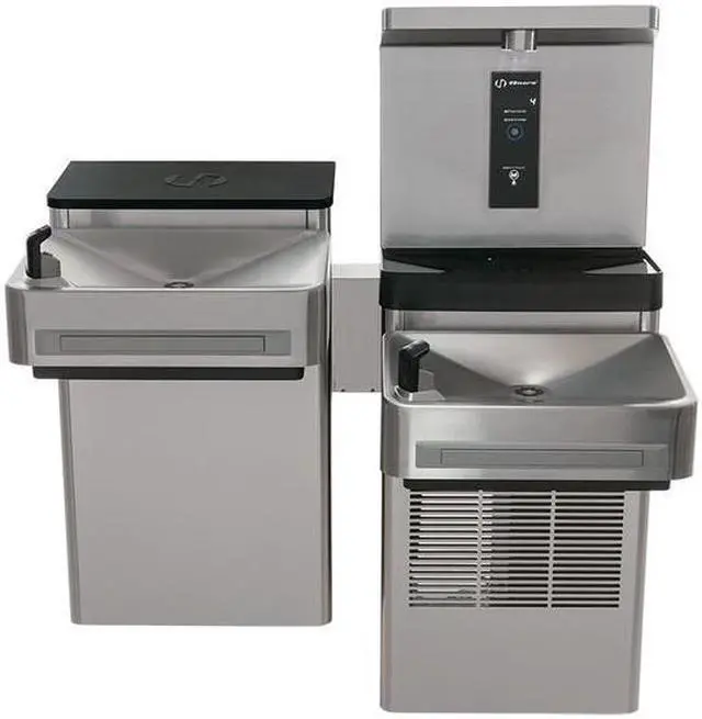 Alt view image 3 of 3 - HAWS 1212SF Wall Mount Hi-Lo ADA Filtered Water Cooler with Bottle Filler