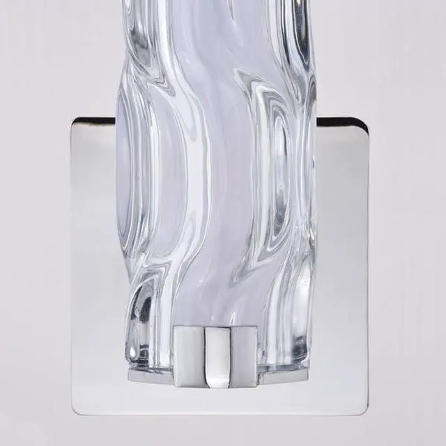 Alt view image 3 of 4 - VAXCEL W0357 Marseille 13-in. H LED Wall Light, chrome finish