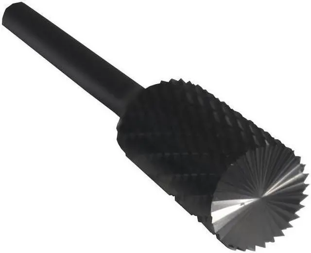 Alt view image 5 of 9 - Drill America DUL Series Solid Carbide Bur, Double Cut, SB3 Cylindrical - End Cut, 1/4" Shank, 3/8" Head Diameter, 3/4" Cutting Length (Pack of 1)