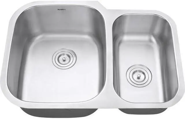 Alt view image 12 of 16 - Ruvati 16-gauge Steel Double Bowl 29-inch Undermount Kitchen Sink