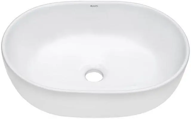 Alt view image 4 of 7 - RUVATI RVB0424 24"x16" Bathroom Vessel Sink Wht Ovl Above Vanity Countertop