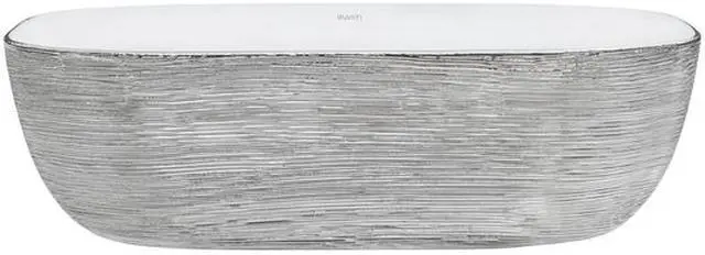 Alt view image 3 of 6 - RUVATI RVB2016WS 20"x16" Bthrm Vessel Sink Silver Vanity Counter White Ceramic