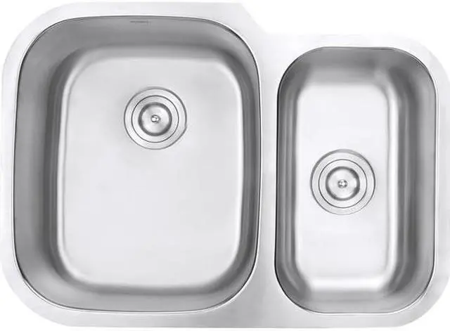 Alt view image 14 of 16 - Ruvati 16-gauge Steel Double Bowl 29-inch Undermount Kitchen Sink