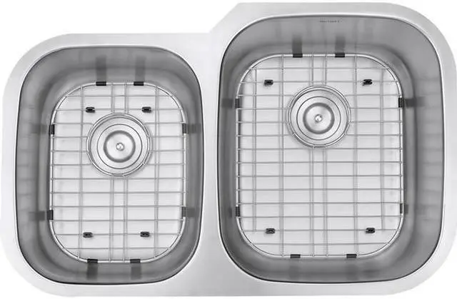 Alt view image 11 of 16 - Ruvati 16-Gauge Premium Stainless-Steel Double-Bowl 32-Inch Undermount Kitchen Sink