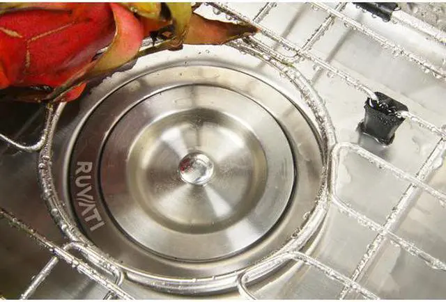 Alt view image 7 of 7 - RUVATI RVH7113 13"x15" Undermnt 16 Ga Zero Radius Bar Prep Kitchen Sink SS Sngl
