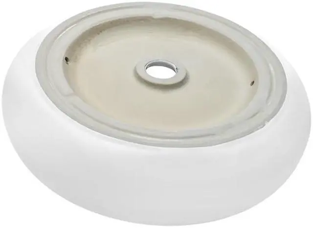 Alt view image 6 of 7 - RUVATI RVB0312 12" Bathroom Vessel Sink Round White Circular Above Counter