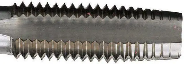 Alt view image 4 of 8 - Drill America T/A Series High-Speed Steel Hand Threading Tap, Uncoated (Bright) Finish, Round with Square End Shank, Taper Chamfer, 5/8"-18 Size (Pack of 1)