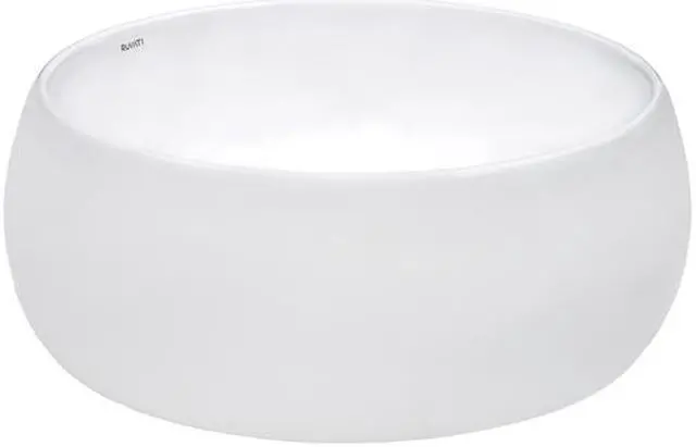 Alt view image 4 of 7 - RUVATI RVB0316 16" Bathroom Vessel Sink Round White Above Counter Circular