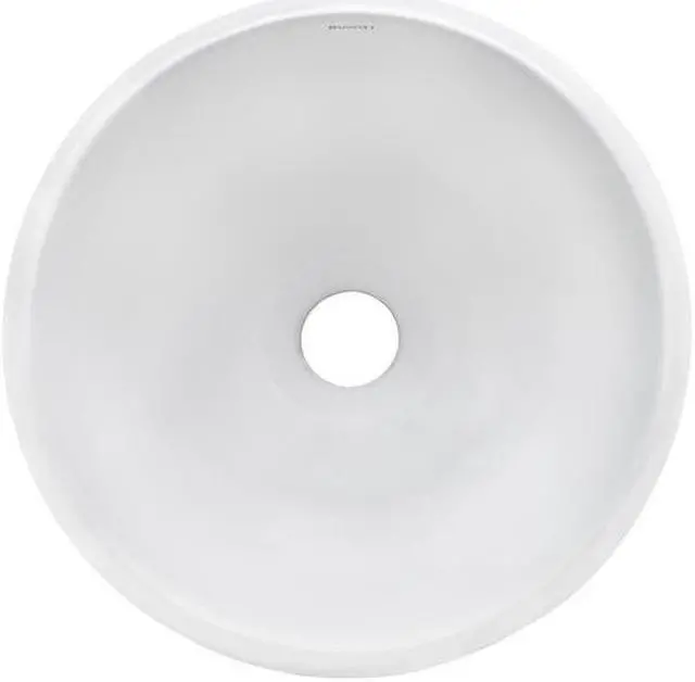 Alt view image 5 of 7 - RUVATI RVB0312 12" Bathroom Vessel Sink Round White Circular Above Counter