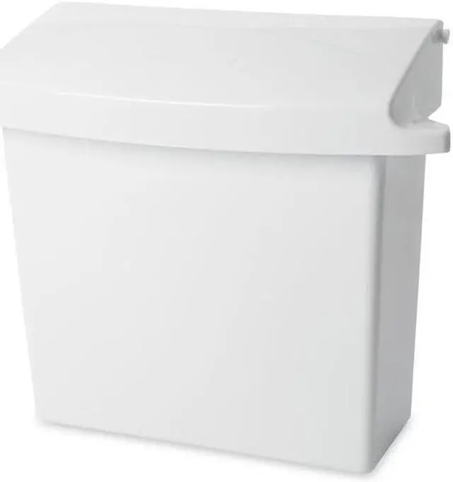 Alt view image 6 of 6 - Rubbermaid Plastic Sanitary Napkin Receptacle, 12-1/2" Height, 1 EA FG614000WHT