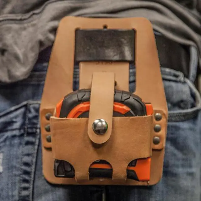 Alt view image 3 of 3 - KLEIN TOOLS 5196 Tool Pouch, Tool Holster, Tan, Leather, 1 Pockets